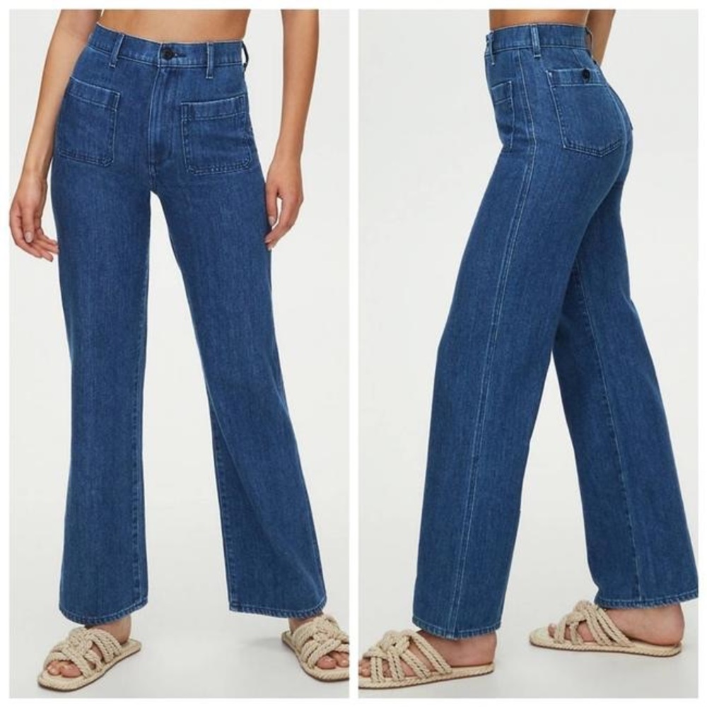 Aritzia Wilfred Free Adrift High Rise Sailor Trouser Wide Leg Jeans
